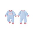 thumbnail image 2 of Cenuakty Baby Boy Christmas Romper Embroidery Long Sleeve Crew Neck Bodysuit, 2 of 9