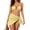 Yellow #105, variant on Dresfit Women's Sporty Backless Bikini Set - Fashion Two Piece Swimsuit for Active Wear Yellow XL