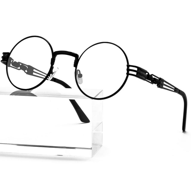 Lentes de Sol Redondos Steampunk AIEYEZO con Montura Metálica 100% Bloqueo UV