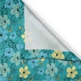 thumbnail image 3 of Ambesonne Teal Kitchen Curtains, Exotic Blooming Flowers, 55"x39", Teal and Multicolor, 3 of 3