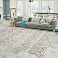 thumbnail image 5 of Haperlare Boho Moroccan Washable Area RugNon-Slip Accent Rugs Geometric Distressed Floor Carpet, 4' x 6' Beige Brown, 5 of 7