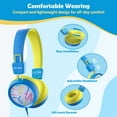 thumbnail image 2 of New Bee Kids Headphones with Microphone Wired Over-Ear Headphone with 85dB/94dB Volume Limited, 2 of 11