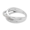 thumbnail image 4 of 1/4 ct. t.w Round Cut Lab Created Moissanite Diamond Crossover Statement Ring Wedding Bands for Women In 10K Solid White Gold (G-H Color, VVS1 Clarity, 0.25 Cttw)-8.5, 4 of 8