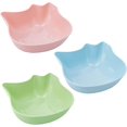 thumbnail image 1 of Cuencos para gatos, plato pequeño para gatos, cuenco de comida para gatos, cuenco de agua para gatos, cuenco de plástico y bonito para mascotas, plato de comida húmeda y agua para gatos (juego de 3) JAMW Sencillez, 1 of 5