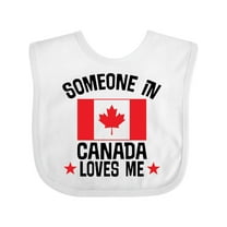 Inktastic Someone in Canada Loves Me Boys or Girls Baby Bib
