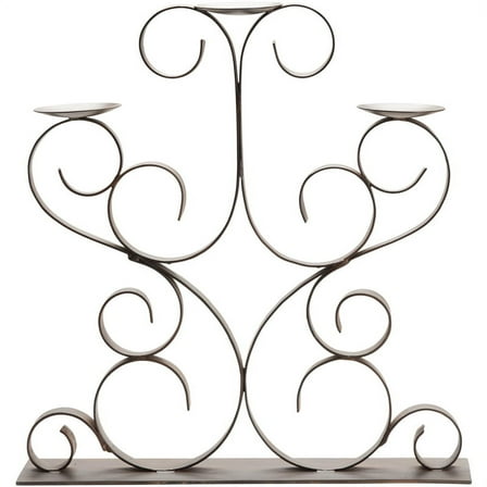 Shiloh Candle Holder Metal Bronze