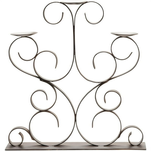 Shiloh Candle Holder Metal Bronze