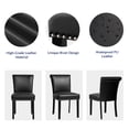 thumbnail image 4 of Subrtex Set of 2 Modern Upholstered Dining Chairs with Nailhead Trim and Wooden Legs, Black, 4 of 7
