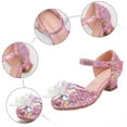 thumbnail image 4 of Gubotare Girls Dressy Shoes Girls High Heels - Wedding Party Little Girl Heels High Heels for Girls & Kids - Wide Fit Toddler High Heels High Heels for Kids (Pink,Big Kids 2), 4 of 6