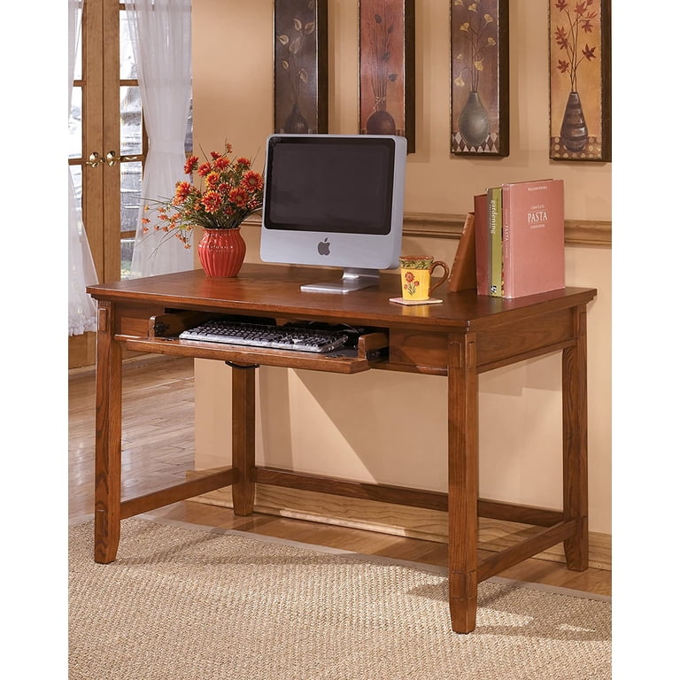 Ashley Cross Island Medium Brown Home Office Short Desk Hutch H319