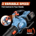 thumbnail image 7 of SENIX 40V Cordless Leaf Blower Handheld Brushless 700 CFM/145 MPH with 2 x 4.0AH Batteries & 6A Dual-Port Charger Included, Cruise Control, Variable Speeds, 7 of 7