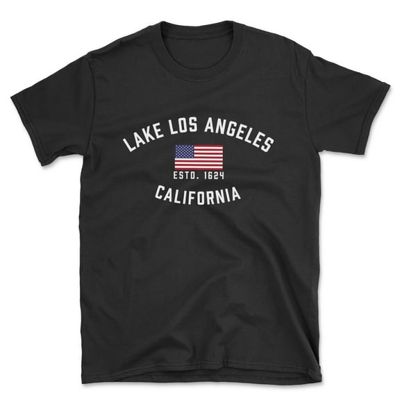 Lake Los Angeles California Patriot Men's Cotton T-Shirt