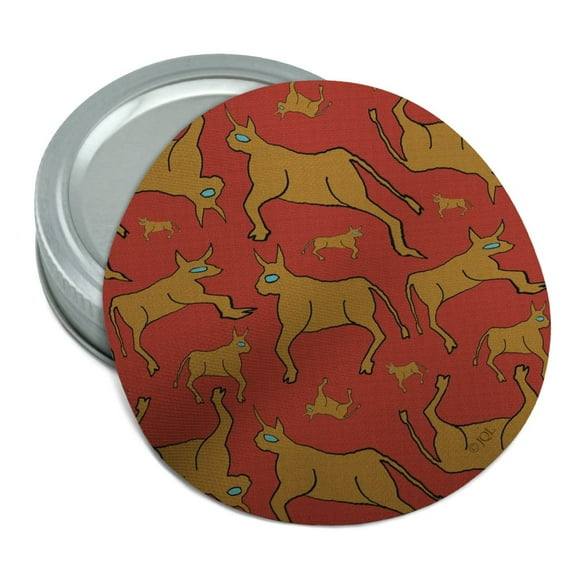 Artsy Morphed Bull Pattern Round Rubber Non-Slip Jar Gripper Lid Opener