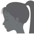 thumbnail image 2 of 14k Yellow Gold 2mm Basket Round Cubic Zirconia Solitaire Children Screw Back Baby Girls Earrings, 2 of 3