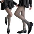 thumbnail image 2 of Yokua Lace Flower Pattern Tights for Women Elegant Gray Fishnet Pantyhose Stockings, 2 of 21