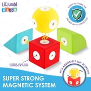 Lil' Jumbl Blox Magnetic Building Blocks Play Set - 35 Pieces Waterproof Toddler Toys 3-6