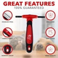 thumbnail image 7 of Pet Grooming Brush - Professional Deshedding Tool for Dogs & Cats - Reduces Shedding Up to 95% - Pet Knot Detangler Comb w/Anti-Slip Handle & Detachable Head - Long & Short Dead Hair Remover, 7 of 7