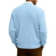 thumbnail image 4 of Kixjoy Men's Cardigan Sweaters V Neck Long Sleeve Button Down Ribbed Knitted Sweater Fall Casual Oversized Jackets Soild Fashion Lightweight Sweaters for Men, Light Blue 3XL, 4 of 7