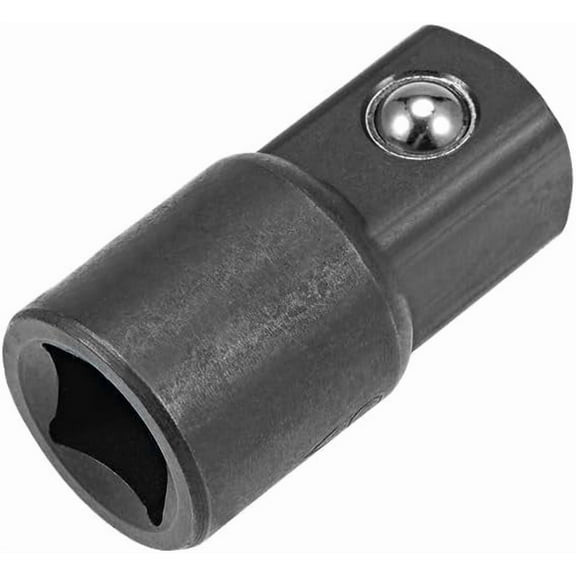 3/8 Inch Drive (F) x 1/2 Inch (M) Socket Adapter, Female to Male, Cr-V ,Black