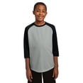 thumbnail image 1 of Camiseta de béisbol Sport-Tek® para jóvenes PosiCharge®. YST205 Plata/Negro XL deporte-tek YST205, 1 of 1