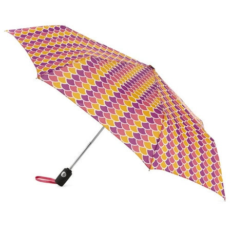 Isotoner Totes Aoc Umbrella Pink Scales
