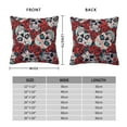 thumbnail image 4 of YFYANG Square Decorative Throw Pillow Case (Without Pillow Insert), Vintage Rose Skull Pattern Bedroom Sofa Car Cushion Cover, 24"x24", 4 of 9