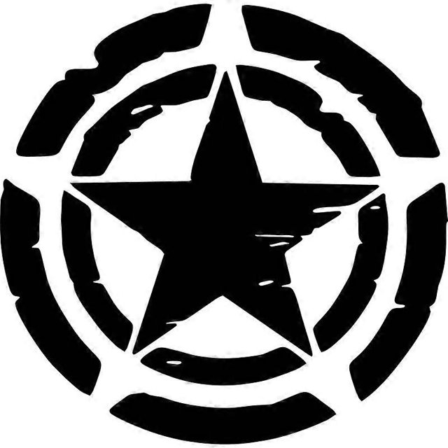 Car Stickers Vinyl Decal Army Star Sticker For Jeep Wrangler And All Other 4x4 Models Accessories Decoration K252