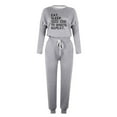thumbnail image 4 of Pisexur Womens Lounge Set 2 Piece Outfits Long Sleeve Letter Print Blouses Tops Drawstring Pockets Long Pants Track Suits Plus Size Vacation Outfits Sweatsuit Set S-5XL, 4 of 4