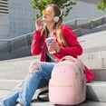 thumbnail image 2 of Mochila enrollable Arcoyard pequeña de 15.6 pulgadas para debajo del asiento, rosa, 2 of 9