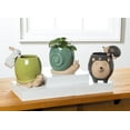 thumbnail image 3 of Abbott Collection 27-CRITTER-188 Tall Turtle Planter, Green, 3 of 3