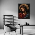 thumbnail image 2 of AVOI Jesus Canvas Wall Art Solemn Traditional Portrait of Jesus Christ with Halo Art Poster Redemption God Series For Room Religious Churches Wall Decor Unframe: 11x14in, 2 of 4