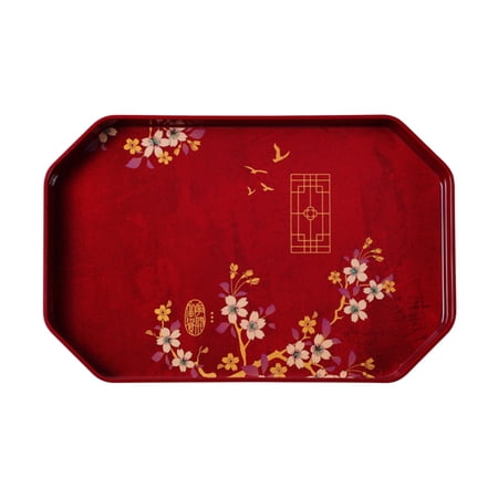 Axioma Multifunctional Serving Tray Food Tray Serving Tray Traditional Durable Serving Red Hexagonal