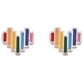 thumbnail image 1 of Aretes coloridos ANGGREK en forma de corazón de aleación, 1 of 4