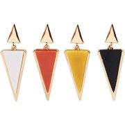 Gold Color Zin Alloy Geometric Clip on Earrings for Women Party Prom Luxury Hypo-Allergenic Ear Clip