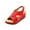 Red, variant on Honeeladyy Women Sandals Summer Sewing Hollow Out Wedges Female PU Leather Comfortable Retro Sandalis Christmas Gift for Wife Yellow Size 38