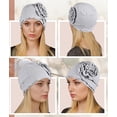 thumbnail image 5 of 4 Pcs Cotton Beanie Turban Headwear for Women Soft Cancer Chemo Head Scarf Hats Elastic Covers Wraps for Women's Hair, 5 of 7