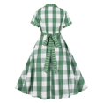 thumbnail image 4 of Vestido de Verano para las Mujeres a Medida Cuello Correas de Corbata Inferior Espalda Vestido de Rejilla Poliéster, Estilo Retro para el Uso Casual Y de Fiesta, 4 of 9