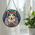 thumbnail image 4 of 89Bloom Rough Collie Dog Suncatcher, Stained Glass Rough Collie Suncatcher, Rough Collie Glass Suncatchers for Windows Stained Glass, 4 of 7