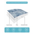 thumbnail image 5 of Quilts Twin Size Bedding Set, Blue Coastal Lightweight Quilted Comforter, Nautical Coral Starfish Shell Seahorse Ocean Soft Reversible Bedspread Coverlet with Pillow Covers for All Season, 68" x 86", 5 of 7