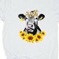 thumbnail image 5 of CEHVOM T-Shirt Blouse pour Femmes Grande Taille à Manches Courtes Imprimé Floral Tournesol Col Rond, 5 of 5