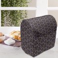 thumbnail image 3 of Oriental Stand Mixer Cover, Folk Flower Motifs with Swirly Petals Leafage Mosaic Branches, Kitchen Appliance Organizer Bag Cover with Pockets, 5 Quarts, Charcoal Grey Quartz, by Ambesonne, 3 of 4