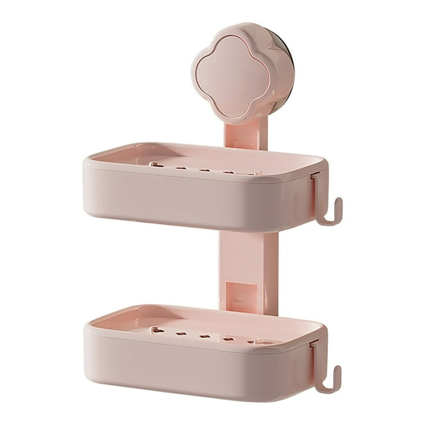 Plastic Suction Cup Soap Box Punch free Wall mounted Household Washbasin Soap Soap Box Wall mounted Soap Box Bodega Aurrera en linea