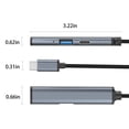thumbnail image 3 of NARABB Three In One Docking Station USB Multi Port Expander Headphone High-speed Hub Laptop Docking Station, 3 of 9