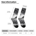 thumbnail image 2 of Cauagu 60s Black White Western Cowboy Print Crew Socks for Women and Men,Adult Athletic Running Socks 1-Pair Sports Socks Work Gear Socks with Moisture Wicking, 2 of 6
