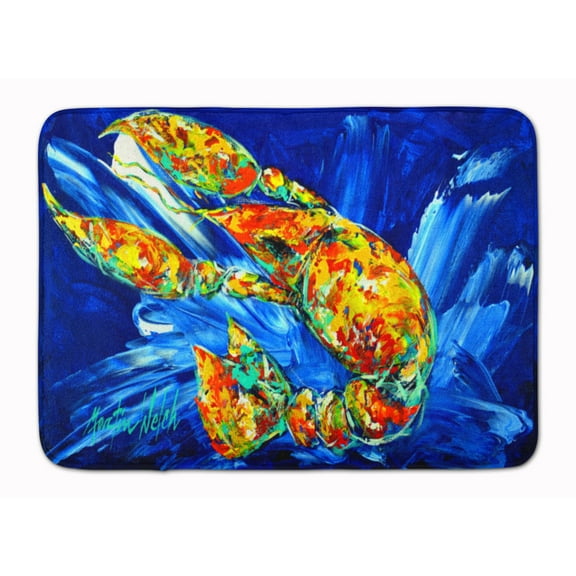 Carolines Treasures MW1228RUG Not your Plano Crawfish Machine Washable Memory Foam Mat 19 X 27" multicolor