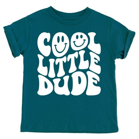

Cool Little Dude Retro Smiley Shirt Oceanside Shirt 2T