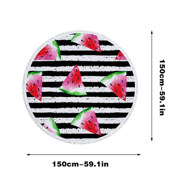 Microfiber Towels for Cars,Pools for Kids Tropical Fruit Circular Beach Towel Extra Large Microfiber Towels Super Absorbent Quick Drying Pool Blanket Towel for Kids Adults