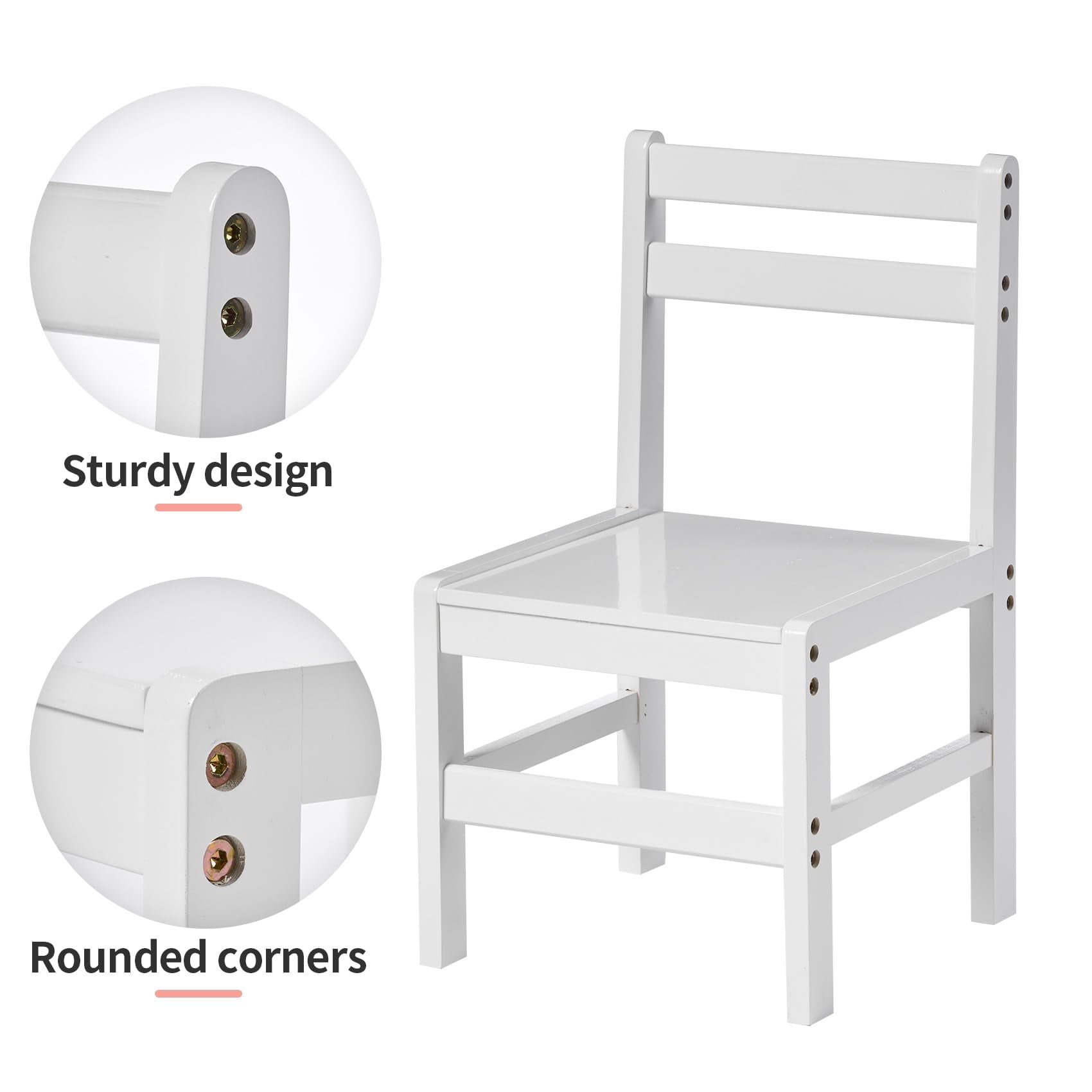 UNICOO® Bamboo Kids Desk and Chair Set, Lift-Top Desk & Chair Set for 3-8 Years Old, Children Writing Desk with Storage and Hutch for Home School Use (C007 - White)