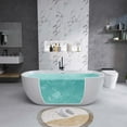 thumbnail image 3 of Hana 55" Oval Shape  Acrylic Freestanding  Soaking Bathtub - Gloss White, 3 of 14