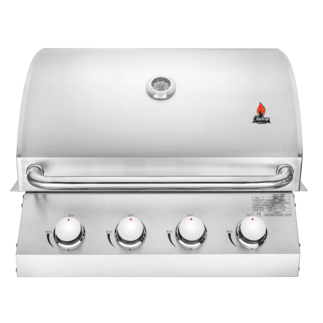 Chaleur Grill 4-Burner Built-in Propane/Natural Gas Stainless Steel BBQ Grill,40,000BTU